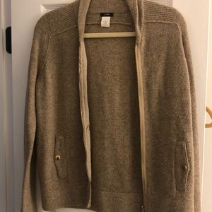 Tan/ Gold zip sweater from J.Crew